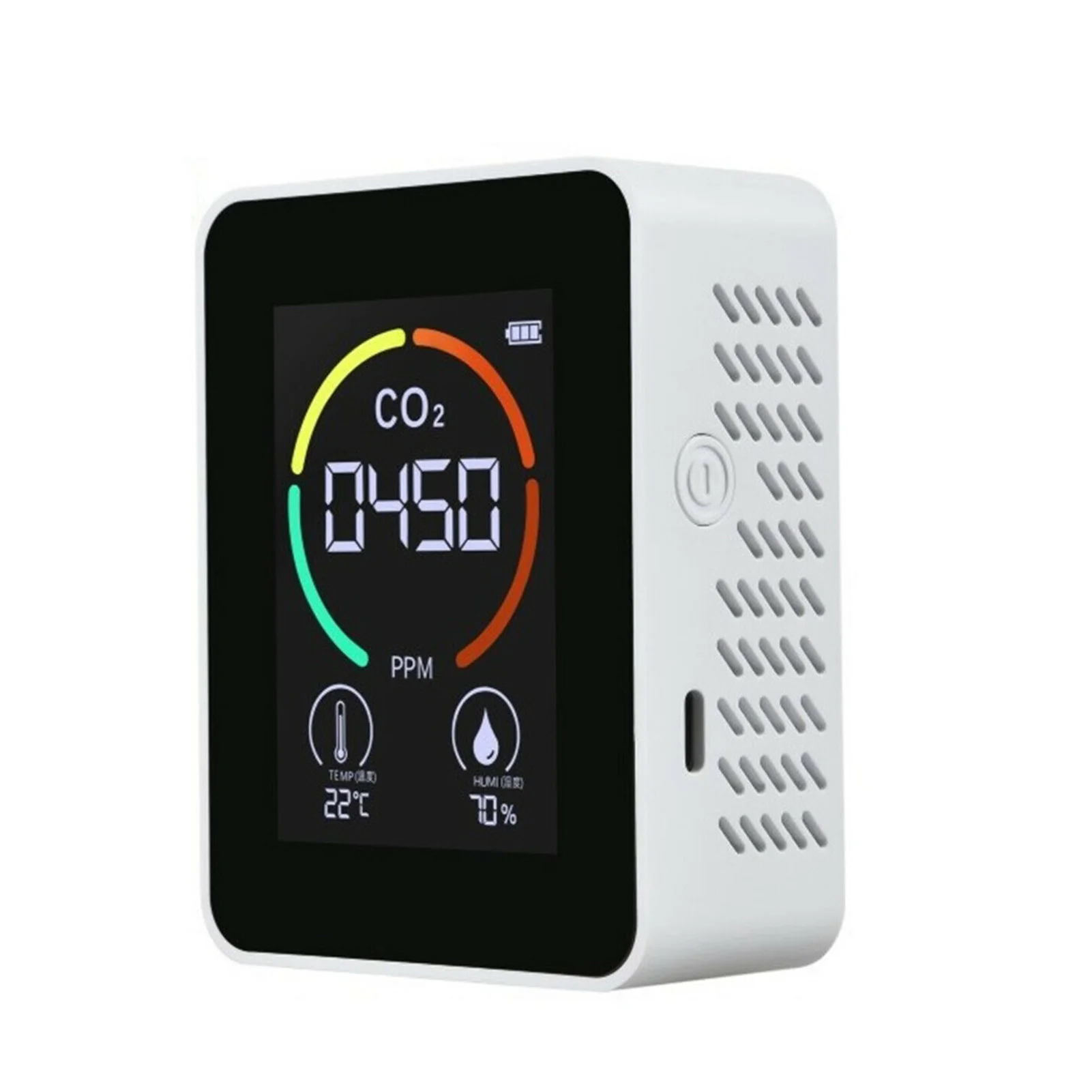 Temperature Humidity Monitoring Detector Indoor Outdoor CO2 Meter Detector Gas Multifunctional Air Quality Sensor Tester for Office Home Temperature Humidity Monitoring Detector Indoor Outdoor CO2 Meter Detector Gas Multifunctional Air Quality Sensor Tester for Office Home