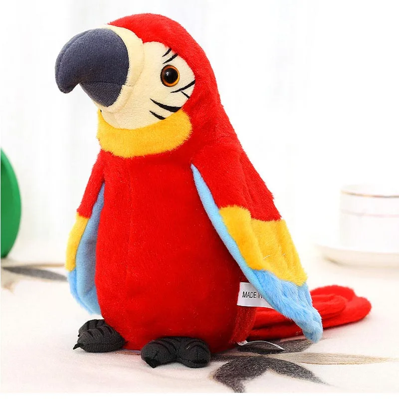 Electronic Talking Parrot Plush Toys Cute Speaking and Recording Repeats Waving Wings Electric Bird Stuffed Plush 1 Electronic Talking Parrot Plush Toys Cute Speaking and Recording Repeats Waving Wings Electric Bird Stuffed Plush 5