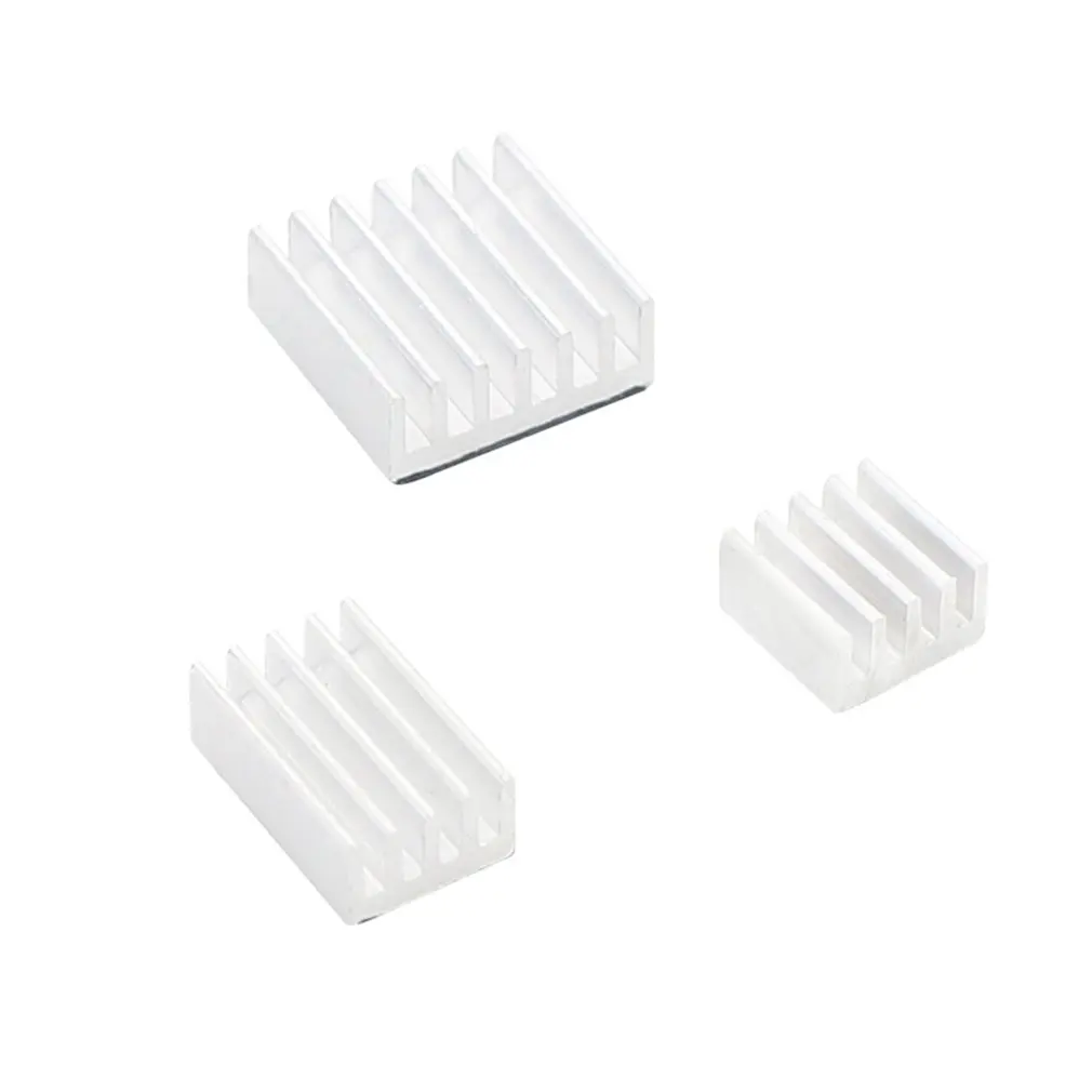 

For Raspberry Pi 4 Model B Heat Sink 3pcs Raspberry Pi Aluminum Heatsink Radiator Cooling Kit Cooler For Raspberry Pi