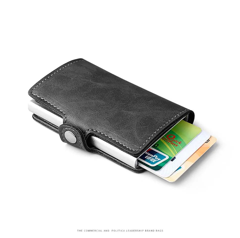 Умный кошелек, алюминиевая коробка, кредитный держатель для карт для мужчин и женщин, тонкий кошелек, RFID держатель, Чехол для карт, визитница, кошелек