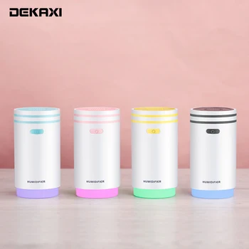 

DEKAXI 280ML Air Humidifier USB Aromatherapy Essential Oil Diffuser Car Purifier LED Light Aroma Atomizer With Mini Fan Mirror