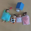 5 unids/lote hermosa Japón Anime Crayon Shin-chan borde de la taza Nohara familia en dormir PVC figura de acción modelo muñeca juguetes para niños regalos ► Foto 2/5