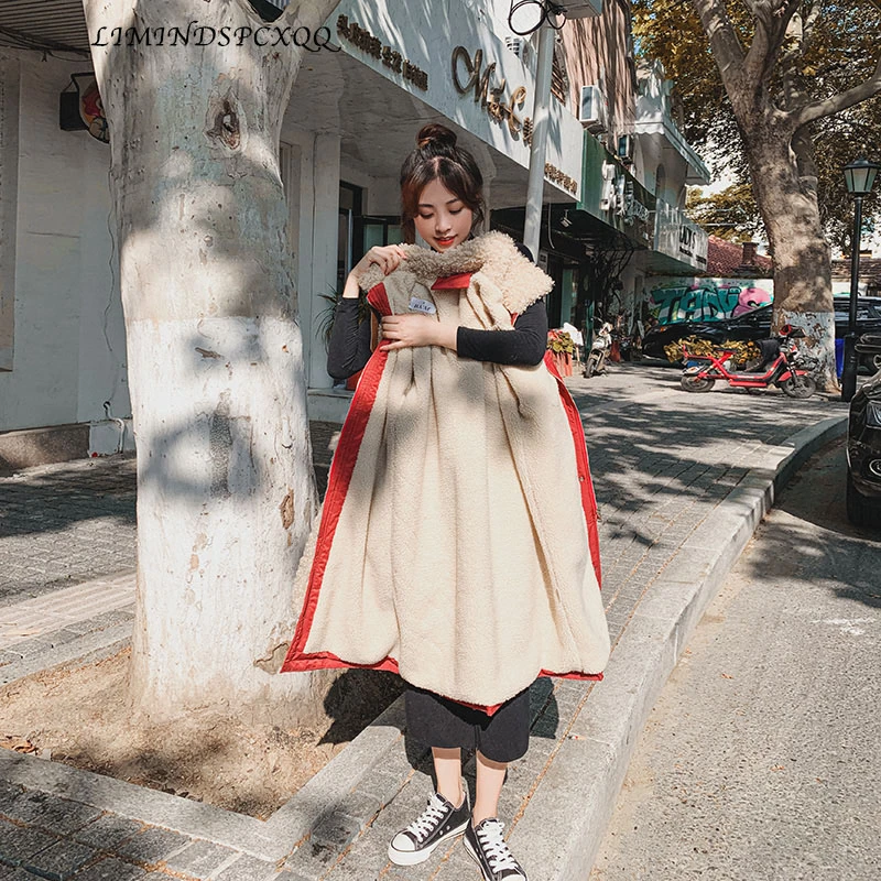 

Женская Стеганая куртка средней длины, свободная стеганая куртка выше колена из овечьей шерсти, зима 2021