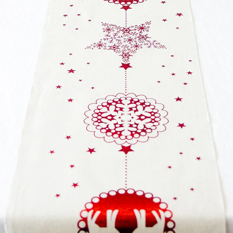 

270*80cm Christmas Dining Table Runner Tablecloth Flag Xmas Party Venue Banquet Decor