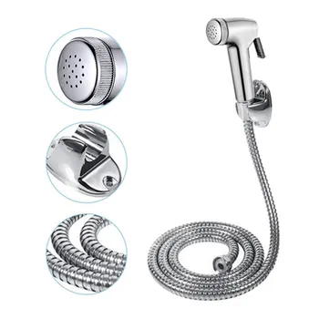 

Bathroom Bidet Shower Head 1.5M Hose Hook Bracket Shower Head Cleaning Spring Hose Toilet Spray Bidet Bathroom Shower