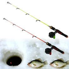 Комплект зимней удочки 55 см/65 см, портативная удочка и катушка для подледной рыбалки, набор зимних мини-рыболовных удочек, уличные рыболовные аксессуары