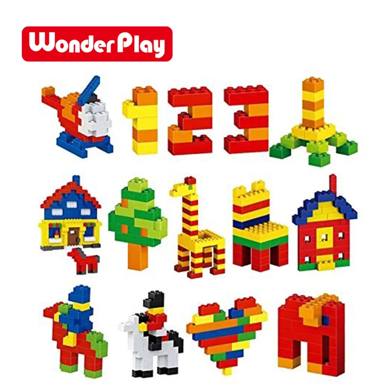 Wonderplay город строительные блоки творческие объемные наборы совместимы с LegoINGs DIY