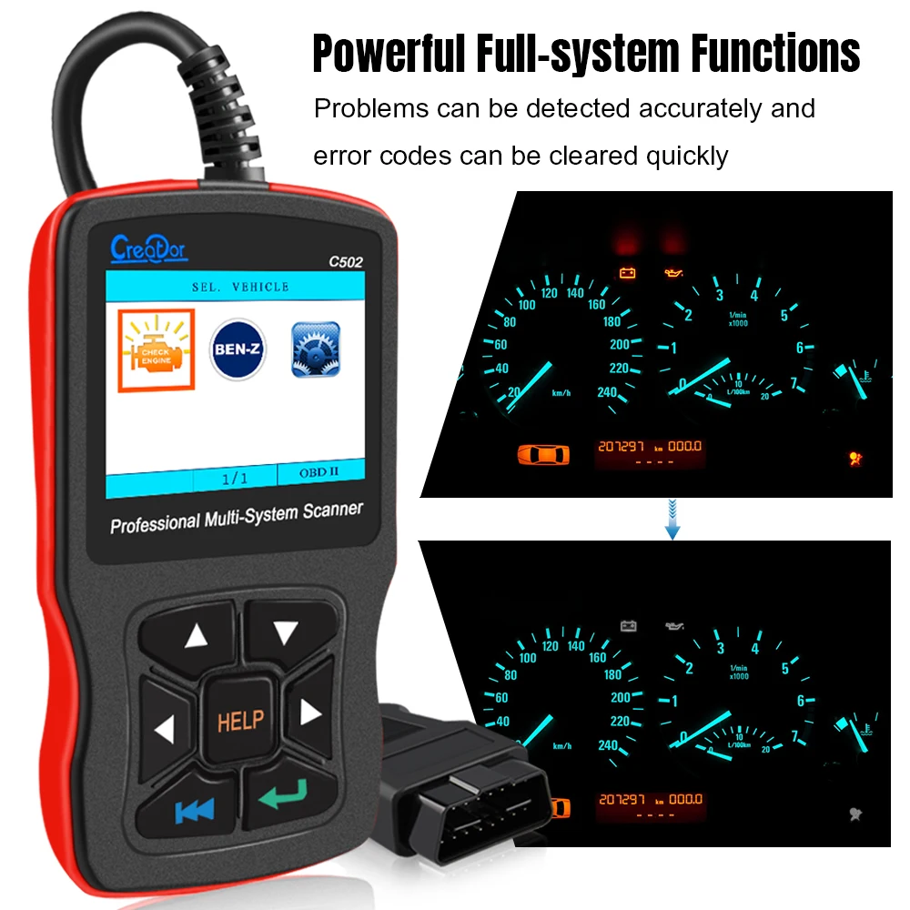 Новейший создатель C502 автомобильный OBD 2 диагностический инструмент полная система автоматический диагностический сканер Профессиональный для Mercedes Benz OBD2 сканер