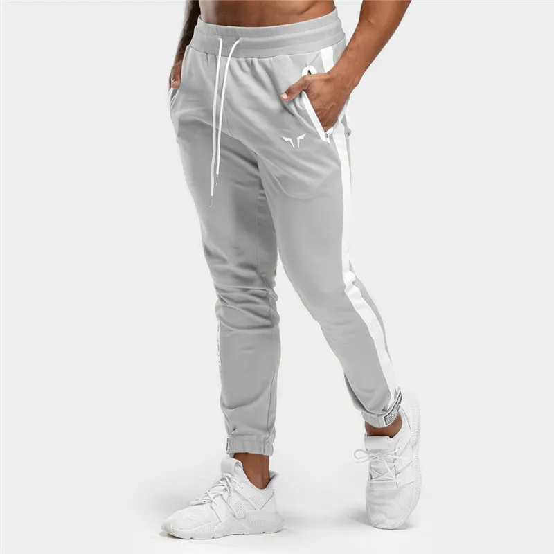 Модные хлопковые мужские повседневные брюки новые модные брюки с карманами и стоячим воротником спортивные штаны для отдыха на открытом воздухе - Цвет: gray