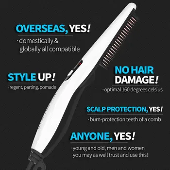 

Multifunctional Men'S And Women'S Styling Comb Straight Straight Dual-Use Short Hair Beard Curly Comb