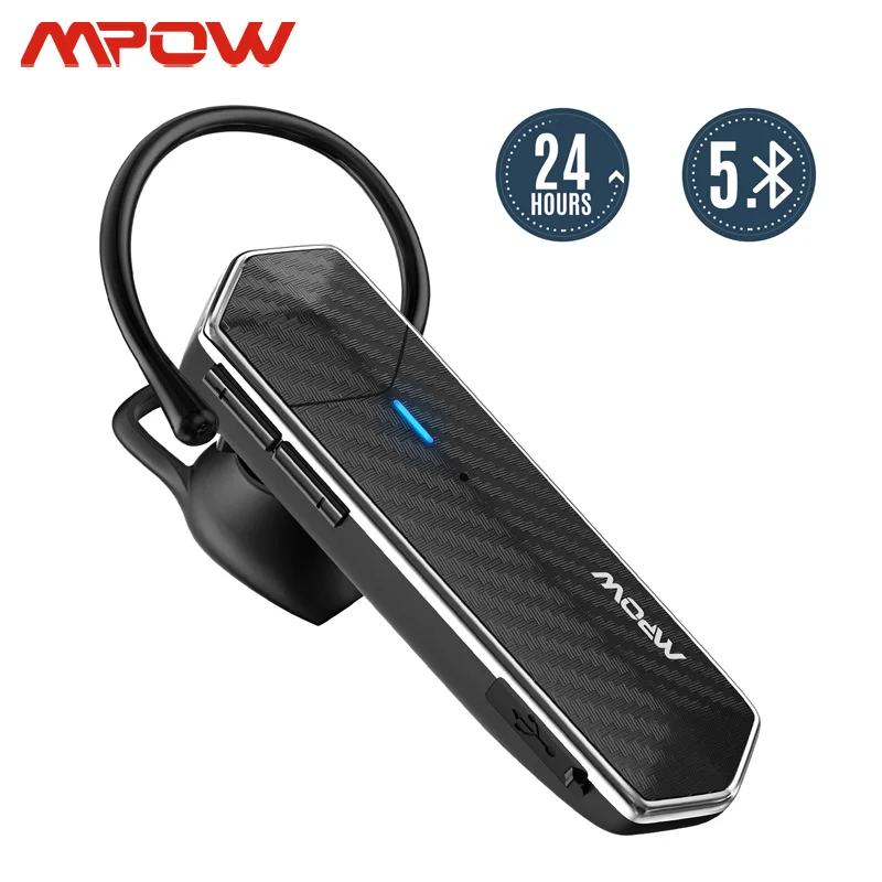 

Mpow EM18 Single Business Wireless Earphones Bluetooth 5.0 24h Talk Time CVC 8.0 Noise Cancelling For Office Driver Call Phones