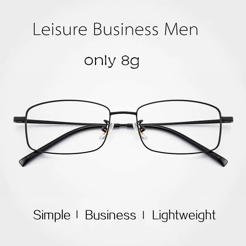 

Titanium Blue Light glasses Business Eyeglasses Square Clear Myopia Spectacle Frame Computer Reading Eyewear Oculos De Grau