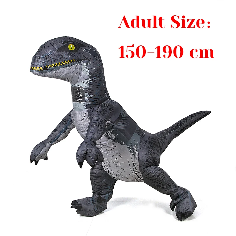 Раптор надувной костюм T-REX вечерние костюмы для косплея динозавров для мужчин и женщин маскарадные костюмы комбинезон аниме Забавное платье - Цвет: Raptor