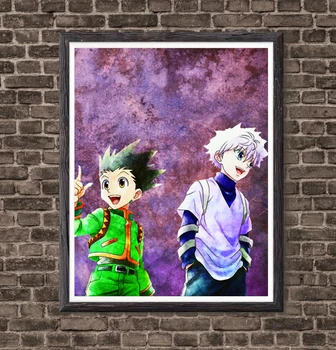 

HXH Gon Freecss X Killua Zoldyck Anime Theme Gallery Artwork Canvas Art Prints Poster Home Decor 8 x 10 Inches ,Ready To Hang