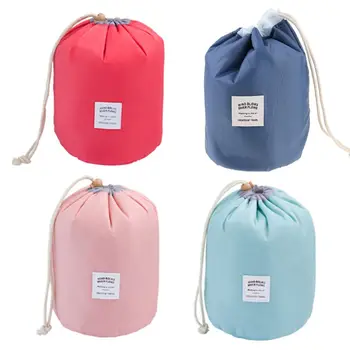 

Drawstring Cosmetic Bag Makeup Toiletries Organizer with 3 Slots for Home Trip