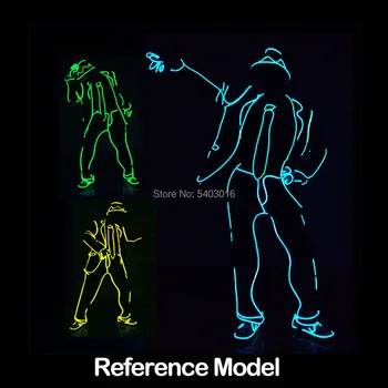 

LED Light Up Suit Cosplay Party Costume Decoration Luminous Glowing Decor EL Suit Fashion Supplies EL DIY Decor