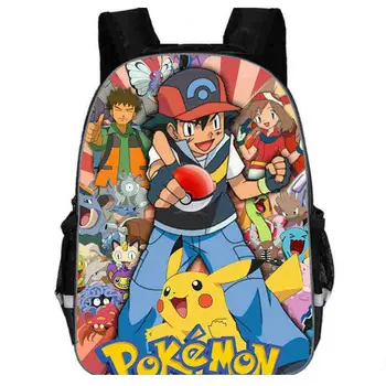 

Hot Anime Pokemon Backpack Boys Girls School Bags Children Pikachu Backpack for Teenagers Kids Gift Backpacks Schoolbags Mochila