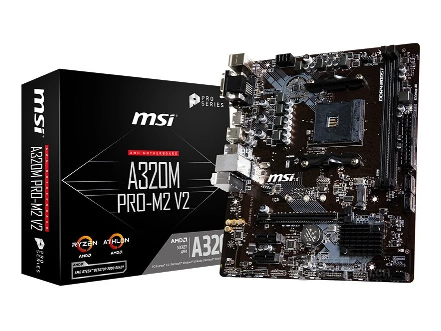  Neue MSI motherboard A320M PRO-M2 V2 Buchse am4 ddr4 speicher rams M.2 SATAIII ssd HDMI + VGA + DVI