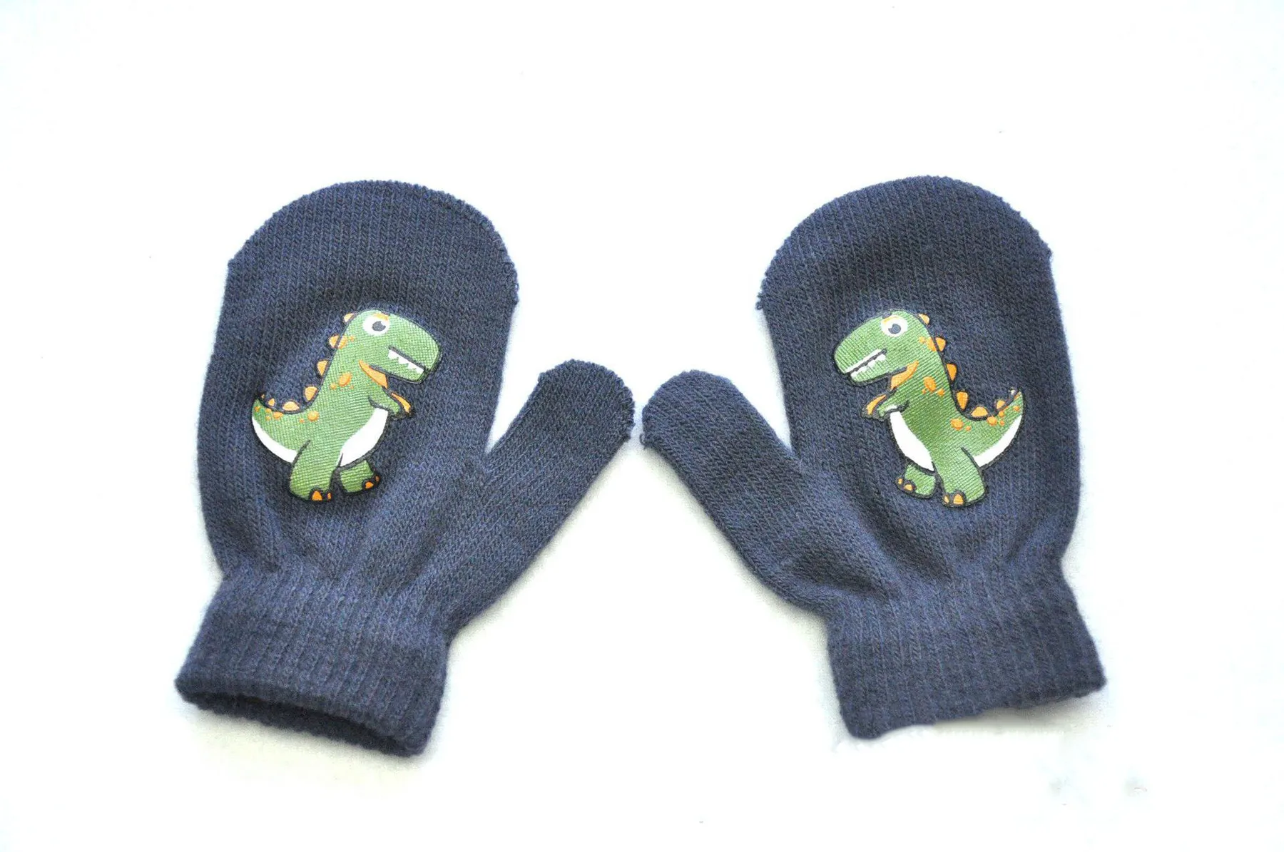 Children's Finger Toothbrush 1 Pair Cartoon Anti-grasping Warm Gloves Protection Baby Mitten Cute Unisex Girls Boy Cute Kawaii Dinosaur Newborn Love Face pacifier for baby