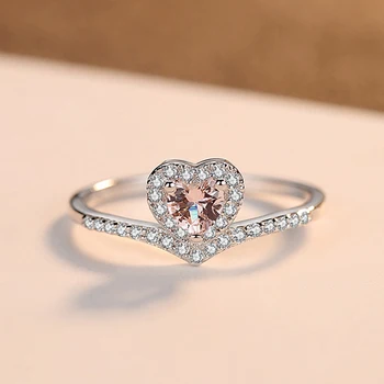 

DOTEFFIL Big Heart Topaz Gemstone Rings for Women Engagement Wedding Fine Jewelry Aneis De Prata Bijoux Femme Love Gift