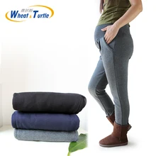 Горячая Распродажа, качественные хлопковые брюки для беременных, универсальные утепленные бархатные зимние штаны для беременных женщин, большие размеры XL-4XL