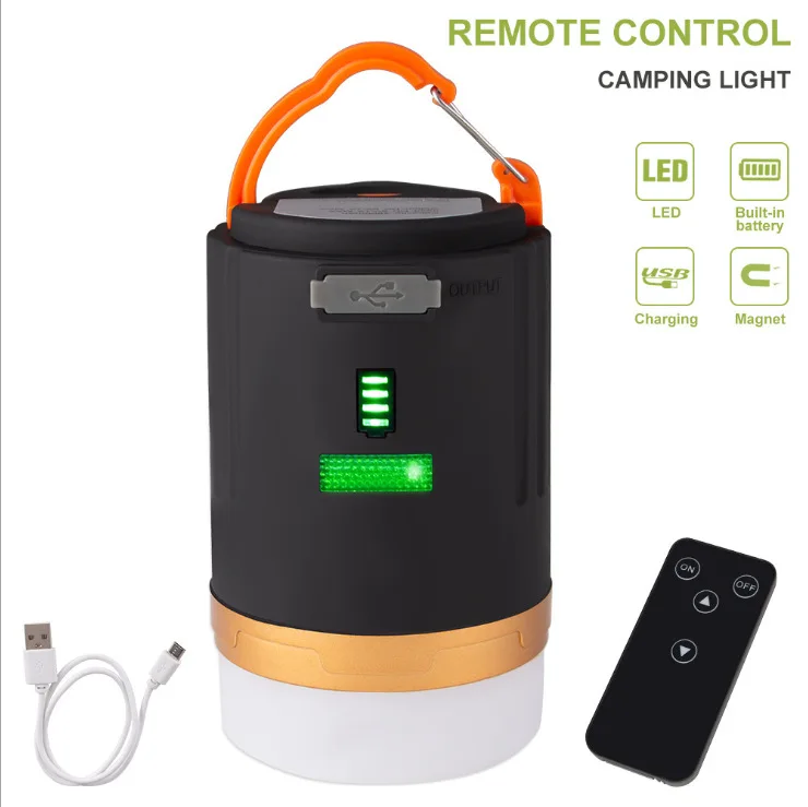 Remote Control LED Camping Light USB Rechargeable 4800mah Battery Outdoor Camping Lamp Portable Lanterns Emergency Lights