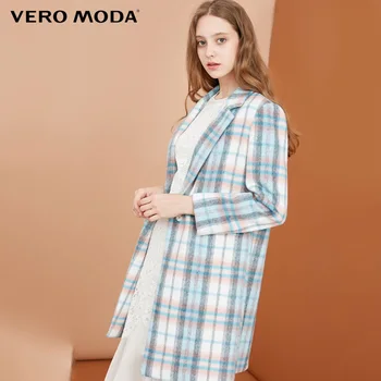 

Vero Moda Winter Mid-length Checked Woolen Overcoat Jacket|318327515