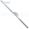 180 Degree 250 x 300mm Stainless Steel Adjustable Double-arm Angle Ruler with Round Head Rotary Protractor Tool goniometer 1