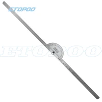 180 Degree 250 x 300mm Stainless Steel Adjustable Double-arm Angle Ruler with Round Head Rotary Protractor Tool goniometer 1