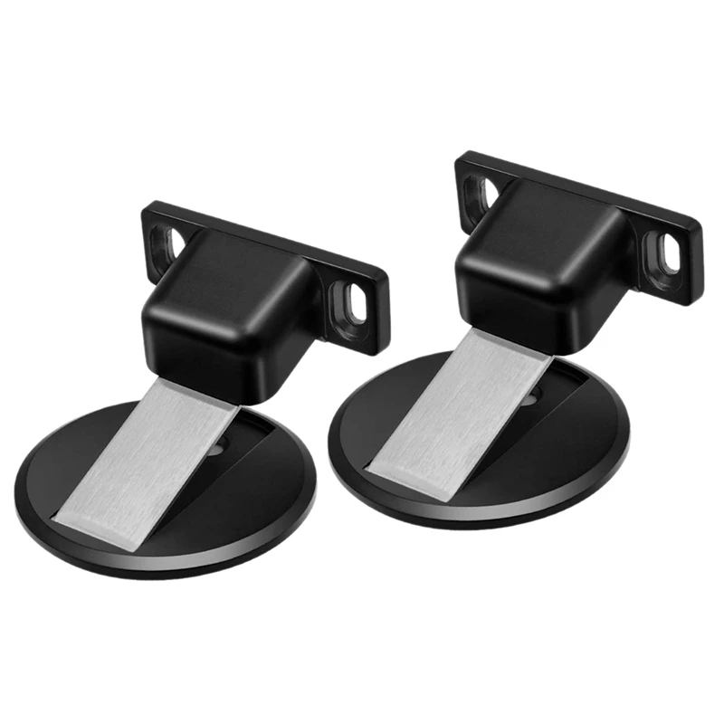 

2 Pack Stainless Steel Magnetic Door Stop Catch Holder Floor Mount Magnets Door Stopper Wall Prop Hold Open Doorstop