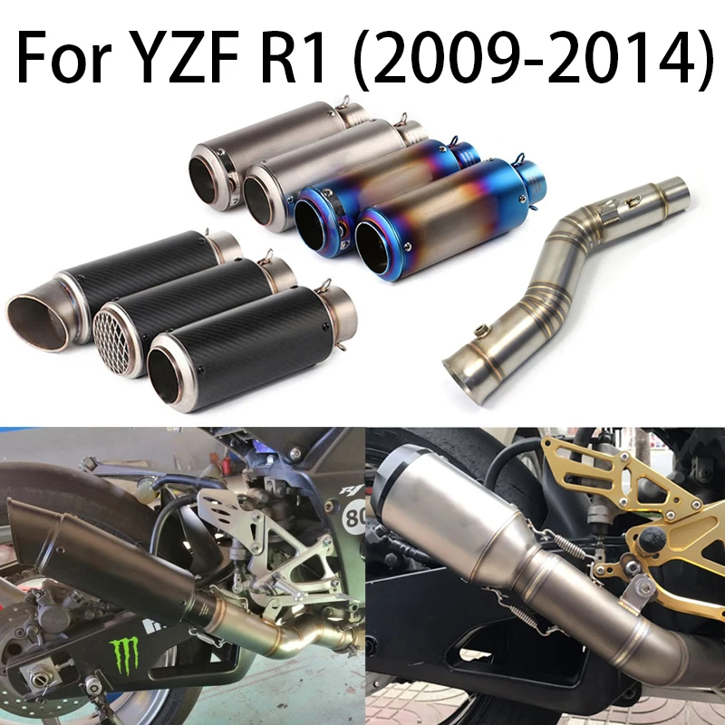 

For Yamaha R1 YZF-R1 MT-03 2000-2011 2012 2013 2014 Upgrade Motorcycle Exhaust Muffler Mid Link Connect Pipe System Modified