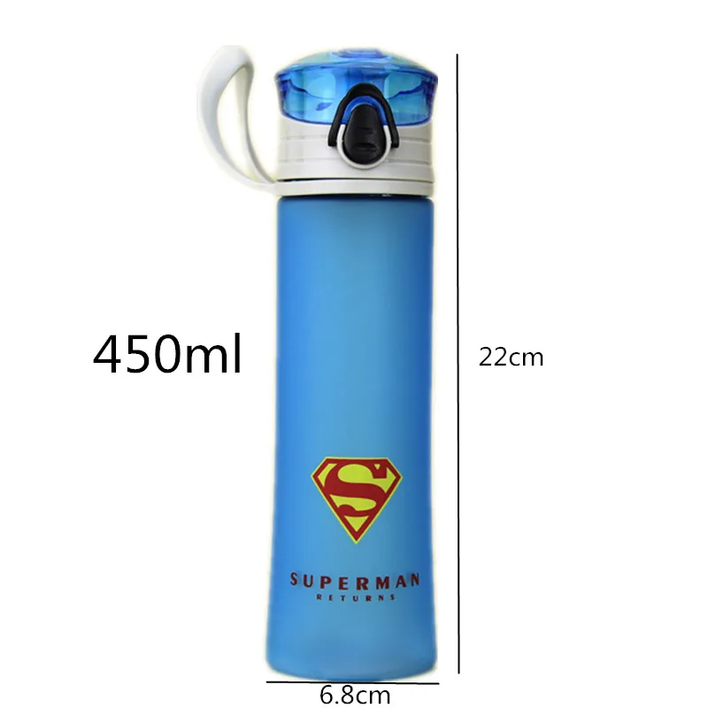 Без БФА 450 мл бутылка для воды Super Heros PC Mlik & Tea Bottle матовый корпус Suface портативная
