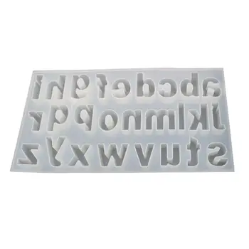 

DIY Crystal Epoxy Mold Lowercase Letter Molds Mirror Handmade Pendant Creative Jewelry Making Mould