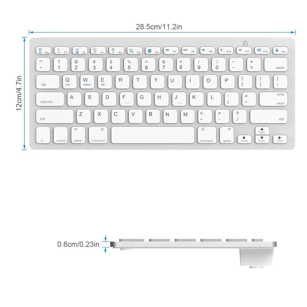Goede Russische layout Arabisch layout wireless Bluetooth keyboard voor PC TV Apple Android Microsoft Bluetooth 3.0 toetsenbord