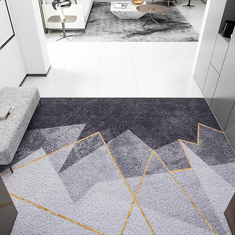 

Europe Custom Door Mat Carpet Hallway Bathroom Mat Kitchen Mat PVC Silk Loop Mats Carpet Anti-slip Dustproof Entrance Door Mats