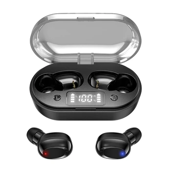 

T6 In-Ear Contact Digital Display Mini Headphone TWS Wireless Bluetooth 5.0 Earphones Waterproof