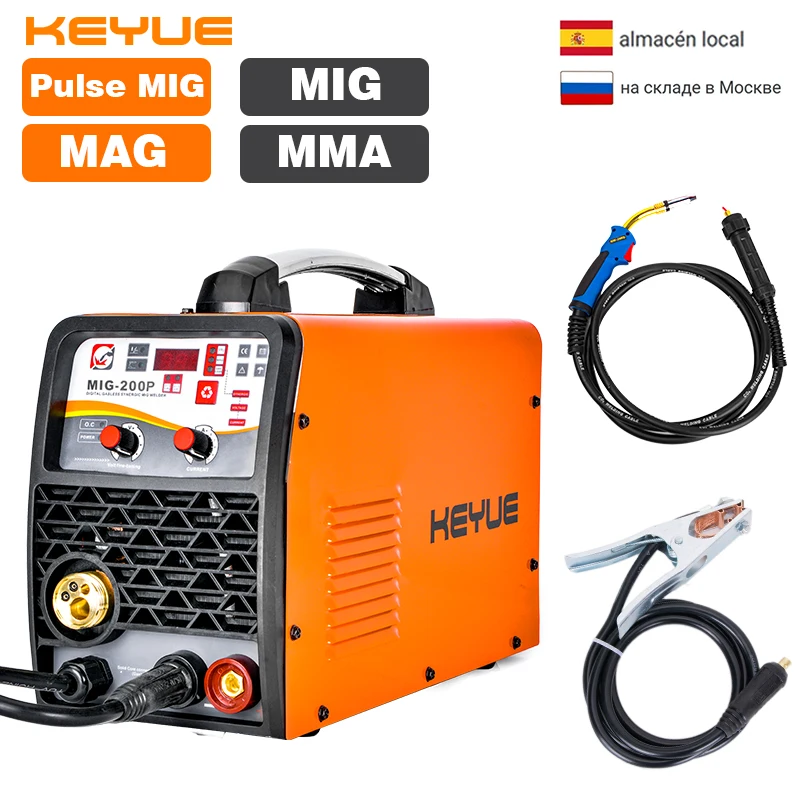 US $379.51 Inverter Pulse Single Phase 220V MIG Welding Machine Multifunction Synergic TIG MMA MIG Welder For Stainless Steel Aluminum Weld
