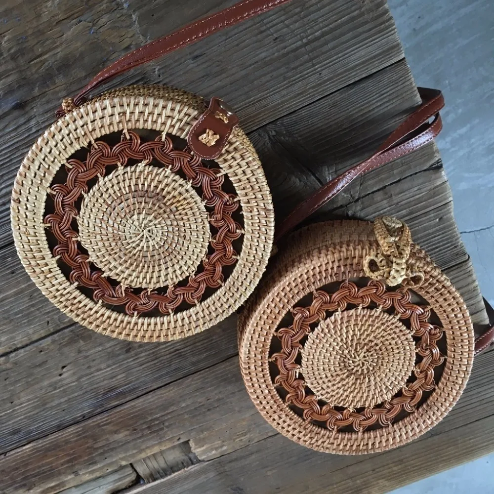 

Rattan Bags For Women 2019 Handmade Summer Beach Shoulder Bags Bohemian Bali Island Fashion Designer Bow Straw Messenger Bags