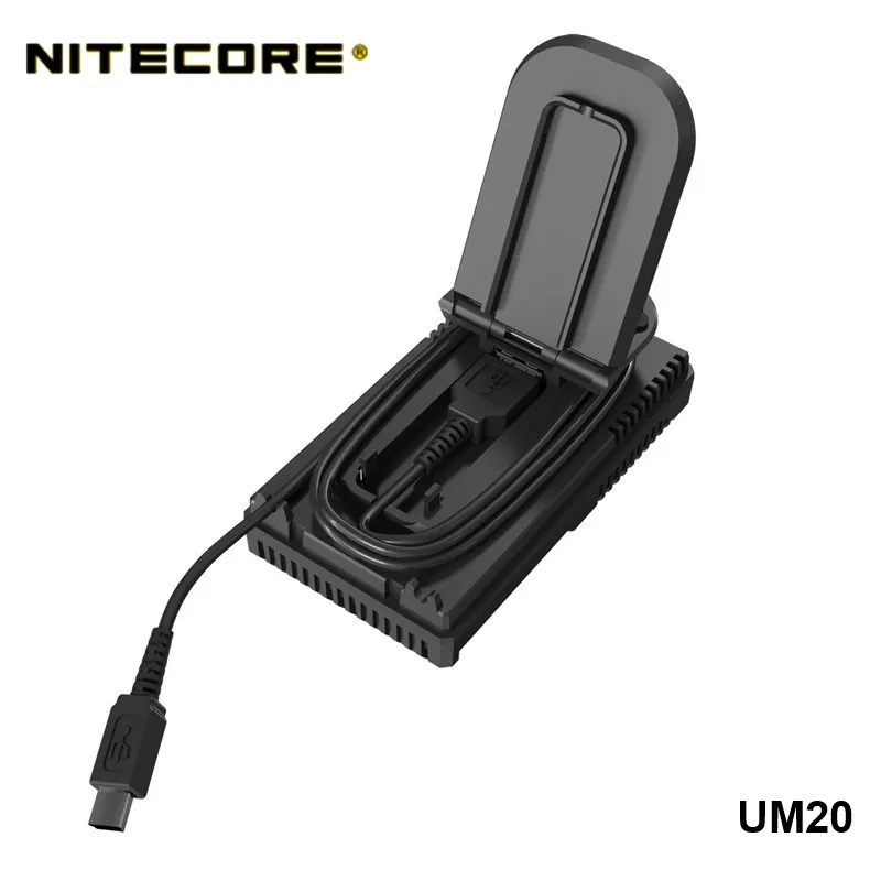 

Nitecore UM2 UM4 LCD Display QC2.0 USB Charger UM10 UM20 18650 18350 16340 14500 Anti Short Circuiting Li-ion Battery Chargers