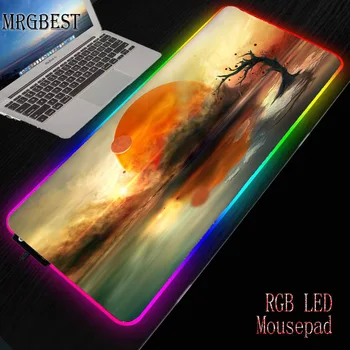 

MRGBEST Fantasy Planet Tree Sea Game Large RGB Player Computer Locked Mouse Pad RGB Backlit Mousepad Desktop Keyboard Mat Csgo L