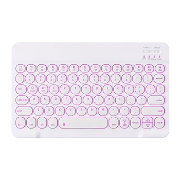 

Ultra-Slim Wireless Bluetooth Keyboard Rechargeable 7 Colors Backlit Keyboard for iPad Table Mac IOS Android Windows