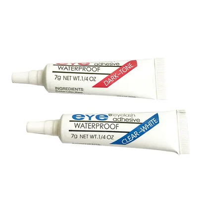 2pcs False Eyelashes Makeup Adhesive False Eyelash Glue Clear-white Dark-black Waterproof Eye Lash Cosmetic Tools