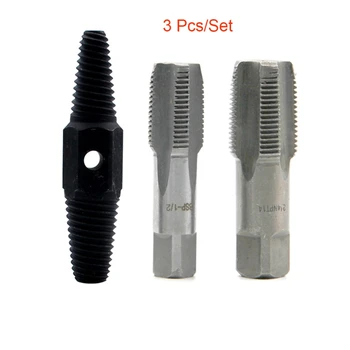 

New 3pcs 1/2 Inch 3/4 Inch Wire Screw Extractor Broken Water Pipe Thread Repair Tap