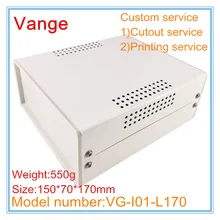 1 шт./лот корпуса для электронных проектов 150*70*170 мм железная распределительная коробка с ABS пластиковыми панелями для контрольного оборудования