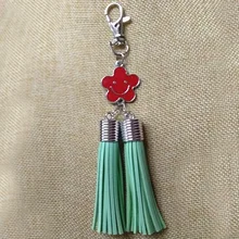 Алиэкспресс Лидер продаж смайлик цинковый сплав кожа длинные кисточки брелок розовое золото сумочка кулон модный брелок