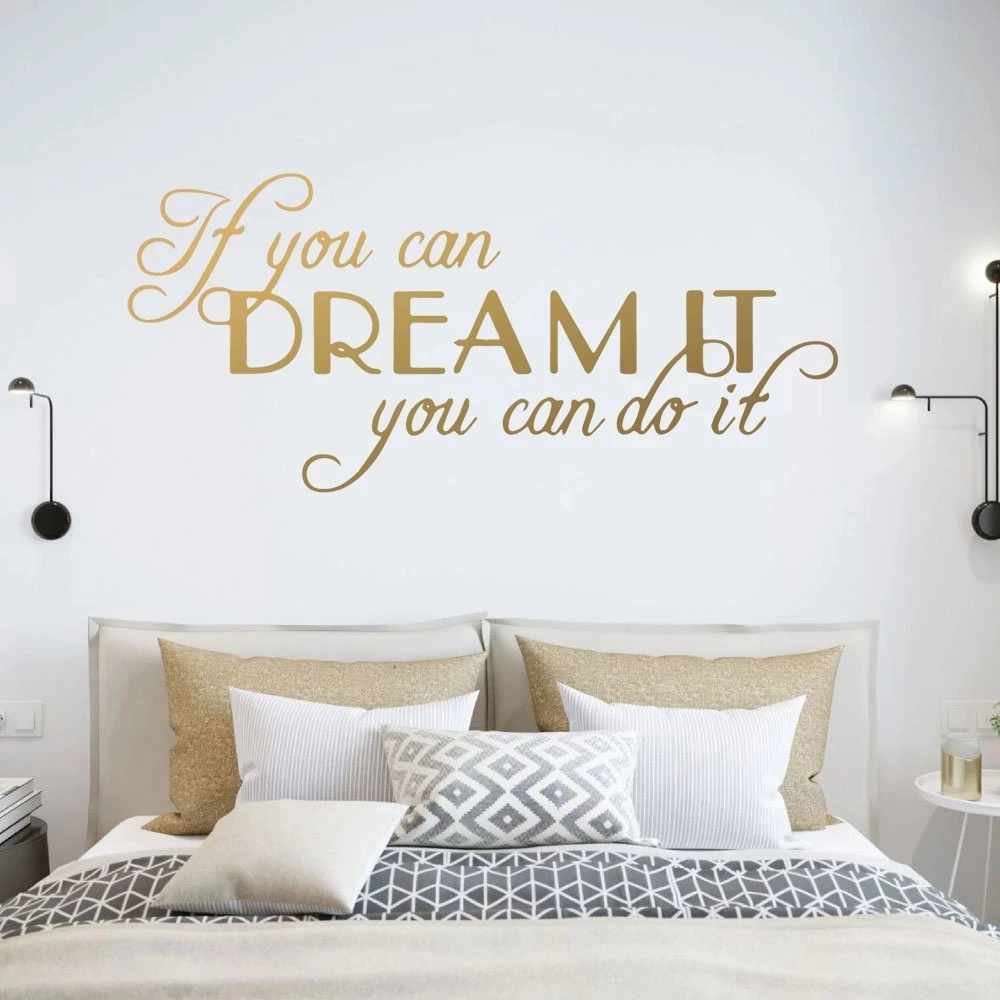 Wall-Stickers Decoration-Decals Mural Vinyl-Decor Phrases Bedroom Quote Living-Room Inspiring