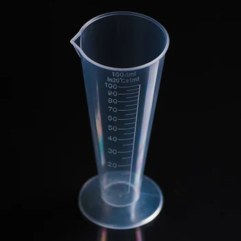 

100ml Measuring Cup Transparent Plastic Measuring Cup Hotel Bar Jug Pour Spout Cylinder Reusable Kitchen Measuring Tool