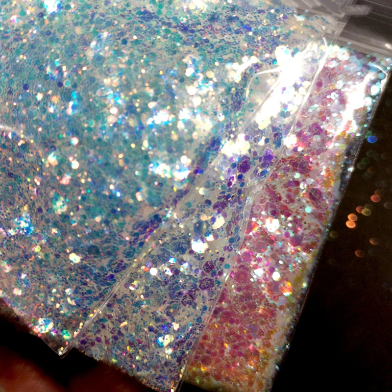 

10g/bag Nails Art Sparkly Glitter Diamond Powder Sequin Mix-Shape 0.2mm;1mm;2mm;3mm Sequin Nail Tips Art Glitter Diamond Sequins