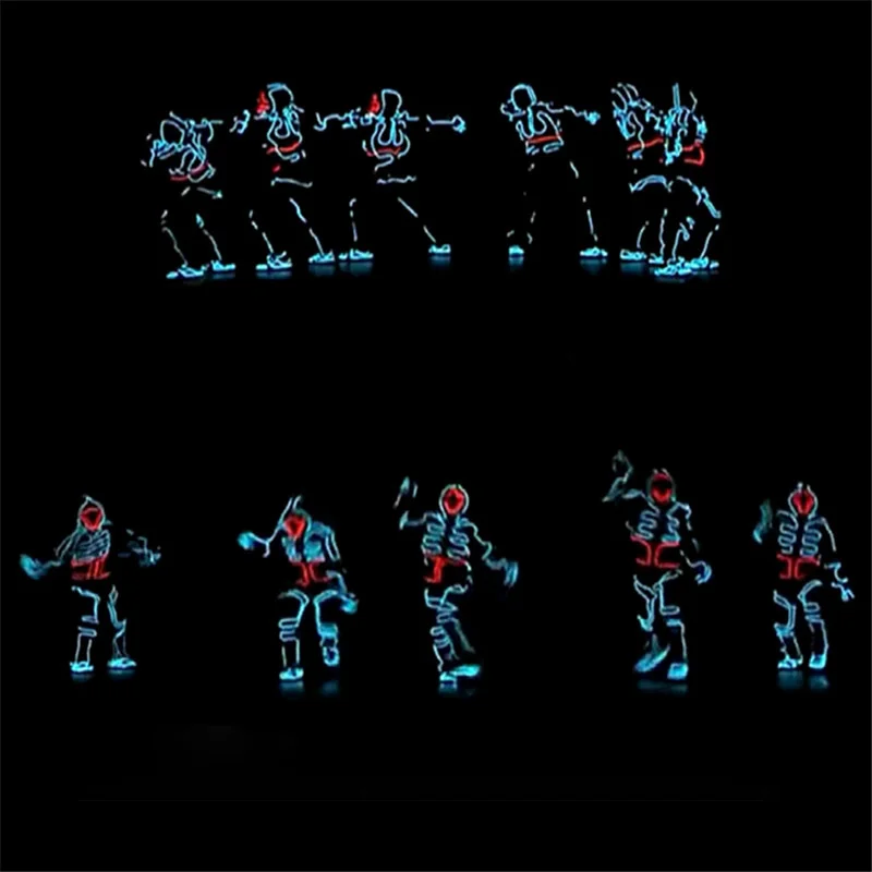 

Halloween LED Suits Luminous Costumes Illuminated Glowing Hooded Men EL Clothes Dance Fashion Talent Show LED Light Clothing