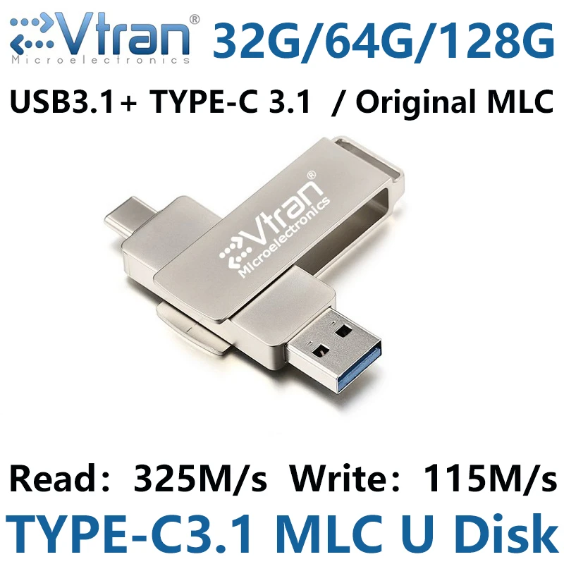 EVTRAN 320M/s 32G 64G 128G USB3.1 highspeed U disk type-c mobilephone pendrive USB3.0flashdrive SMI3281original MLC flash notSlc pen drive 64 gb